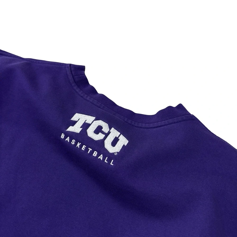 Nike Basketball Men's TCU Horned Frogs Sweatshirt *Stained* Size Medium 22‎ x 26